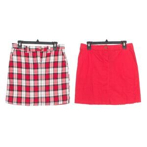 NWT Olde School Skirt Reversible Plaid Y2K Preppy Boho Academia Mini Red Size 8